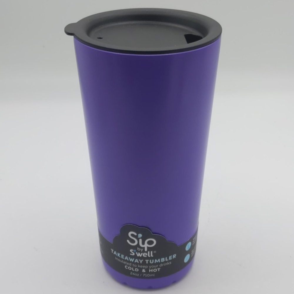 Sip By S'well 24 OzTakeaway Tumbler sulated Hot coffee cup travel NEW PURPLE